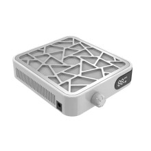 Aspirador de Pó Turbo Sem Escovas para Unhas, Portátil e Recarregável, com Velocidade Ajustável, para Manicure (Branco)