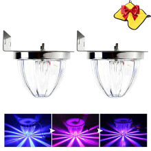 2 Pack Blue and Purple LED Truck Marker Lights Glass Watermelon Style 930V Weatherproof Lens