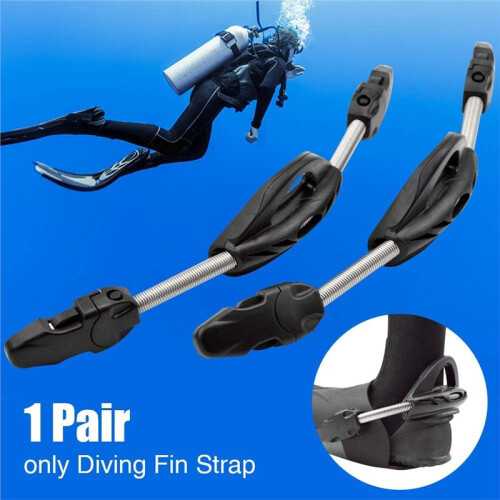 2pcs Diving Fin Strap, Fin Replacement Strap with Quick Release Buckles Heel Straps for Most Fins 2
