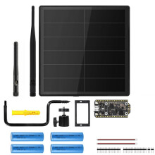 5-W-Solar-LoRa-Node-Entwicklungsboard-Kit mit Meshtastic-Unterstützung, LoRa 2,4-GHz-Antenne, WiFi LoRa 32 V4 und 18650-Akku (868 MHz)