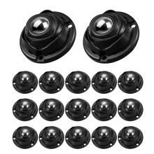 20er-Pack selbstklebende Lenkrollen, hochleistungsfähige drehbare Lenkrollen für Möbel Black