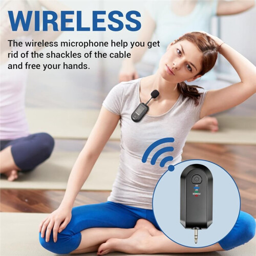 2.4G Wireless Lavalier Microphone Headset Kit with LED Digital Display 160ft Range for PA System,Voice Amplifier 1