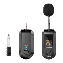 2,4-GHz-Funk-Lavalier-Mikrofon-Headset mit LED-Digitalanzeige, 48 M Reichweite für PA-Systeme und Sprachverstärker