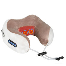 Masajeador Eléctrico de Cuello, Almohada de Masaje de Tejido Profundo, Cojín de Masaje Portátil Recargable con 3 Niveles de Intensidad.