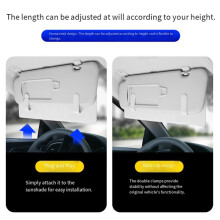 2026 Extended Car Sun Visor Extender Anti Glare Polarized Visor Eyewear Holder Magnetic Clip Auto Interior Accessories
