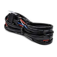 16 AWG LED Light Bar Wiring Harness Kit - 2 Leads 12V Off Power Relay Fuse for Off Road Lights Work Light