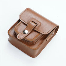 Console Travel Storage Bag for Anbernic RG34XXSP PU Leather Anti-Scratch Protective Case Outdoor Flap Pouch