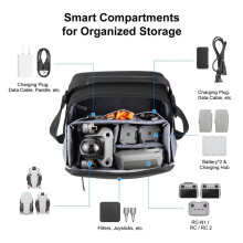 PULUZ Water-Resistant Drone Accessories Storage Bag Camera Photography Shoulder Bag for Series & Osmo Pocket Series