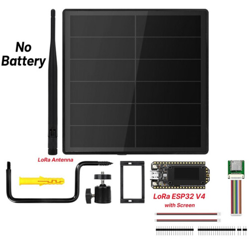 Dev-Board Solar Kit Waterproof Enclosure for Meshtastic/MeshCore with Heltec WiFi LoRa 32 V4 and GNSS GPS Module 868MHz 1