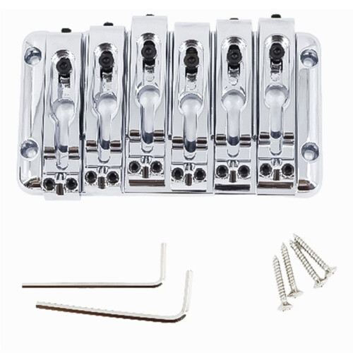 Chevalet Fixe à 6 Cordes pour Guitare Basse Électrique - Pièce de Rechange 1
