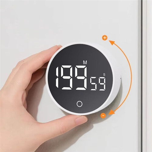 Magnetic Countdown Clock Kitchen Timer Manual Digital Timer Stand Desk Clock Cooking Timer Shower Study Stopwatch Black