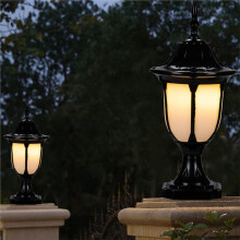 Waterdichte, Gegoten Aluminium Kolomlamp voor Buiten in Europese Stijl, Geschikt voor Binnenplaatsen en Schuttingen