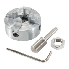 4 Jaw Lathe Chuck,Zinc Alloy Lathe Chuck Set with Wrench and Connecting Rod,Sturdy,for Woodworking Lathes