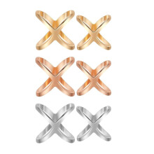6-Pack Dammode X-Shape Scarf Ring SpäNne Dam Flickor Modern Enkel Scarf SpäNne Ring Clips Loop Wrap HåLlare