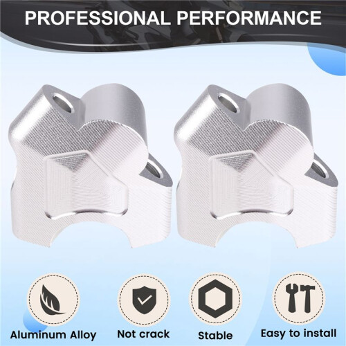 Motorcycle Accessories Handlebar Riser Drag Handle Bar Clamp Extend Adapter for  800MT 700MT 450MT Silver