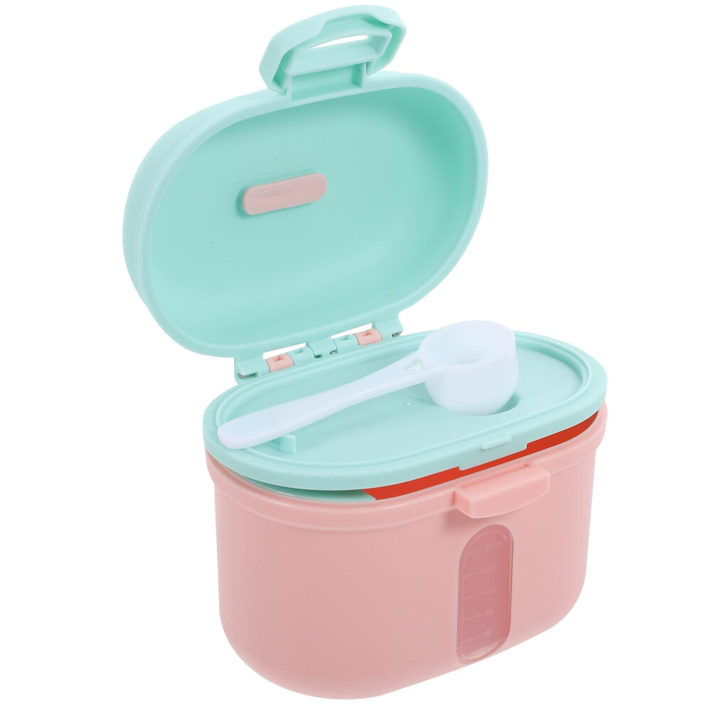 Portable Milk Powder Dispenser with Scoop SpillProof Lid Baby Formula Storage Container for Travel Pink