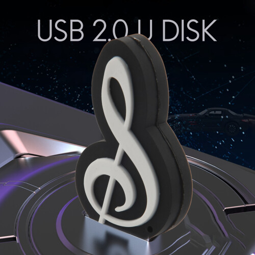 USB 2.0 Stick Cute Cartoon Memory Stick Music Notes Symbol USB 2.0 Memory External USB Flash Drive Memory Stick 4GB 1