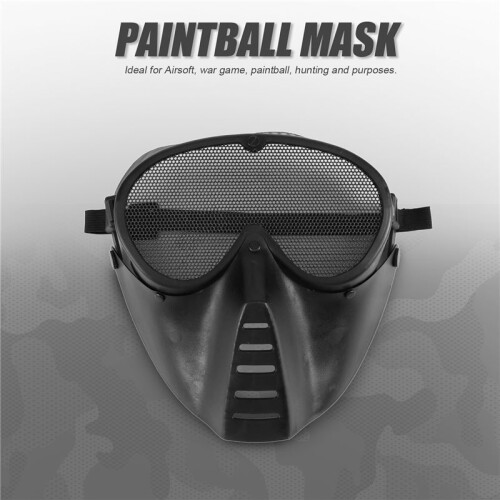 Mask Airsoft protective mask Paintball Black New 2