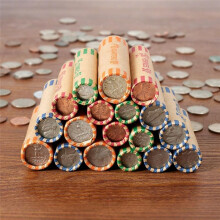 512 Pcs Heavy Duty Preformed Coin Wrappers Rolls, Fits Quarters, Pennies, Nickels, Dimes, Paper Coins Tubes Bank