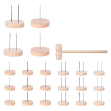 24 Pcs Crochet Doll Stand,Wooden Doll Stands for Positive Crochet Animals,Stands Base for Figure Dolls Base Support