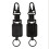Retractable Carabiner Keychain Ring Extendable Outdoor Reels Easy Pull Back Clip 3