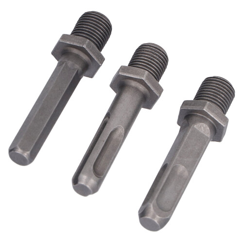 3 Pcs Carbon Steel Impact Resistant Drill Bits Set, Hex/Quad/Round Shank