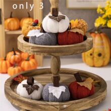 Weave Pumpkin Ornaments Suitable for Thanksgiving Harvest Festival Tray Decoration Simulated Pumpkin