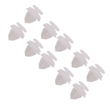 10x Car door panel mounting clips white for 206 207 1007 307