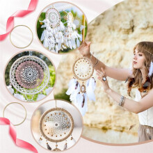 50 Stück Metallringe zum Basteln, 3 Zoll Große Ringe, Makramee-Reifen mit Blumenmuster für Heimwerkerarbeiten, Makramee-Traumfänger-Zubehör