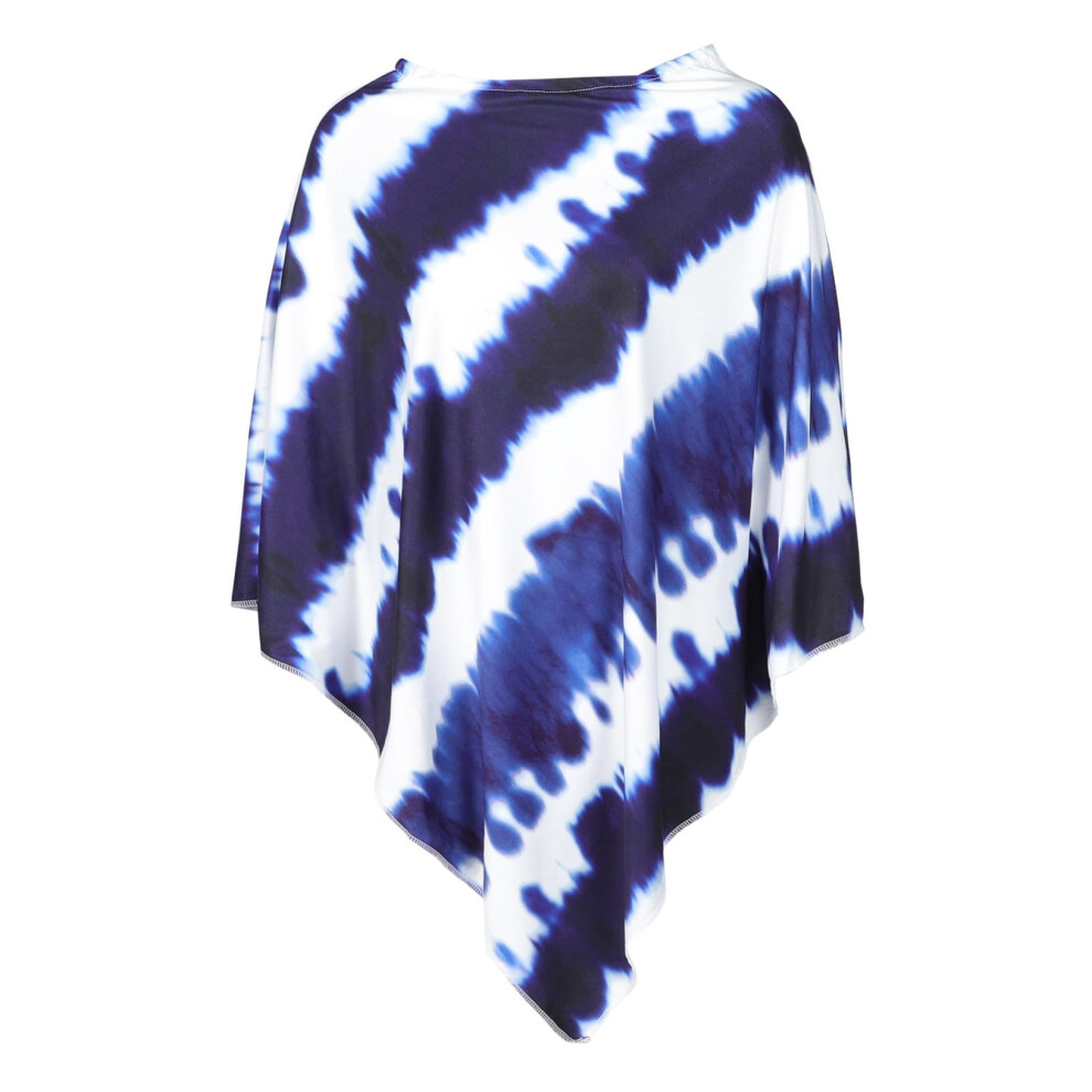 MultiFunctional Nursing Cover for Breastfeeding and Car Seats, Breathable Stretchy Indigo TieDye