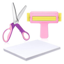 Paper Crimper,9in Shears,Thin Inkjet Paper 100 Sheets 8.25 X 11.6 Inches for Chip Bags Crafting for Inkjet Printer