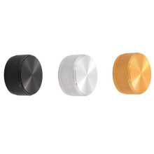34x17mm CNC Aluminum Knob for Audio Amplifier, Speaker, DAC, CD, Turntable Potentiometer High Precision Control Silver