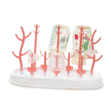 Bottle Drying Rack with Removable Tray, SpaceSaving Upright Baby Bottle Dryer for Countertop