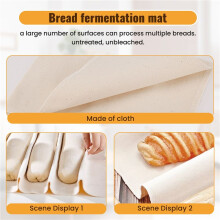 JäSt TyghäRdande Deg Bakare Pannor JäSning BröD Bakmatta Bakverk KöKsredskap 36X45CM