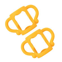 2pcs Universal Silicone Baby Bottle Handles Ergonomic NonSlip Grip Infant SelfFeeding Aid Orange