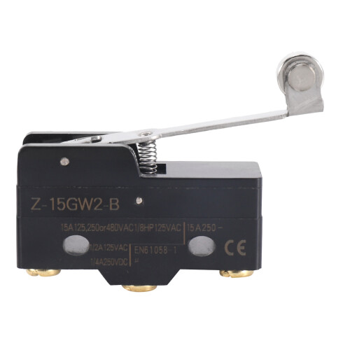 Panel Mount Long Hinge Roller Lever Ac  Basic Micro- Z-15Gw2-B