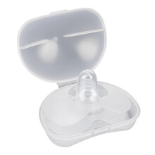 Breastfeeding Nipple Shields Silicone for Newborn Comfort Protection with Clear 13mm Case 2 Pack