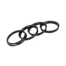 Hub Centric Rings 73.1mm to 65.1mm Black Set for Precise Wheel Alignment and Reduced Vibration