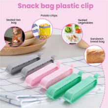 12 Pcs Sealing Chips Food Bag Storage Clips Colorful for Snack and Tea Bags Sandwich Kitchen Clips Potato Chips Sturdy