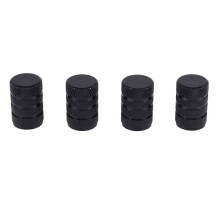 4 Pcs Black Car Vehicle Tyre Tire Valve Stem Decorative Dust Cap Cover