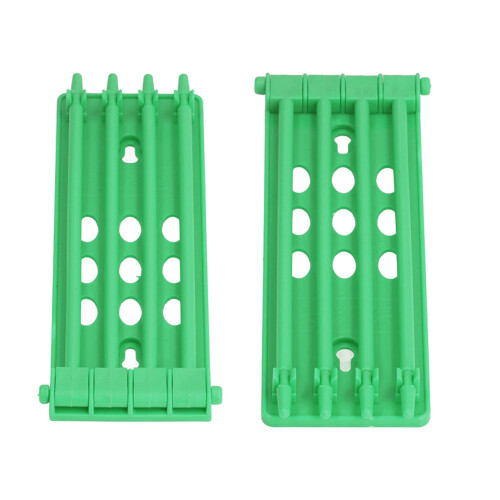 4Pcs Green Pigeon Leg Ring Stand | 4 Column Wall-Mounted Durable Plastic