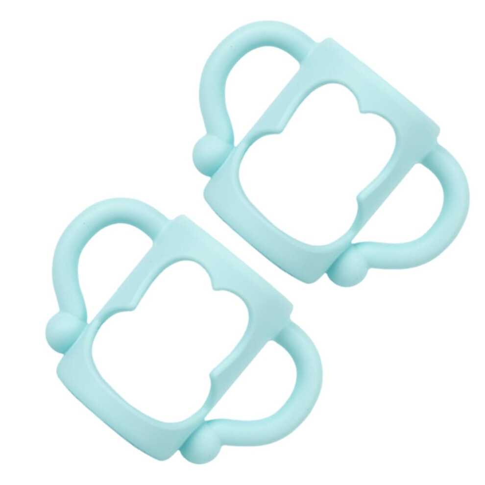 2pcs Wide Mouth Baby Bottle Handle Silicone Grip for Infant Self‑Feeding Ergonomic Non‑Slip