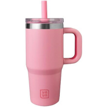 Toddler Travel Tumbler with SpillSafe Lid and Reusable Straw, 12 oz Pink Kids Spill Proof Cup