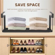 Expandable Hanging Shoe Rack, Retractable Shoe Shelf, Hanging Under Shelf Storage and Organization, Adjustable Holder B