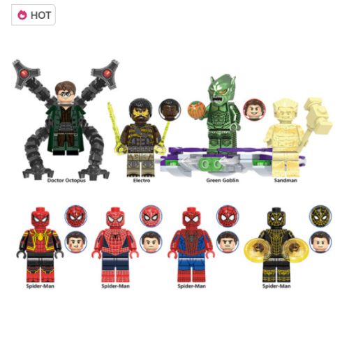8PCS Super Hero Octopus Green Goblin Minifigures