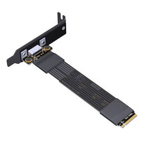 PCIE 4.0 X4 Gen4 M.2 NVMe auf SFF-8611/8612 Adapter OCuLink Grafikkarte Externes Verlängerungskabel mit Halbhoher Schallwand