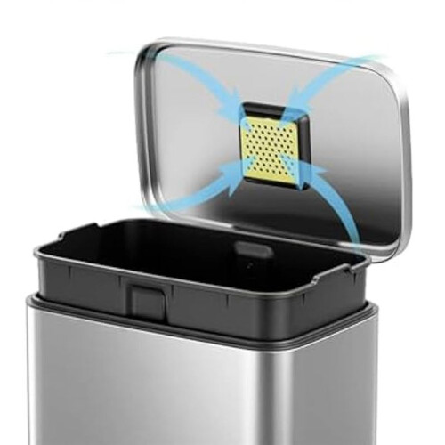 12pcs Replacements Trash Can Odor Absorbing Filter Refills for Garbage Cans, Activated Charcoal Deodorizer 2