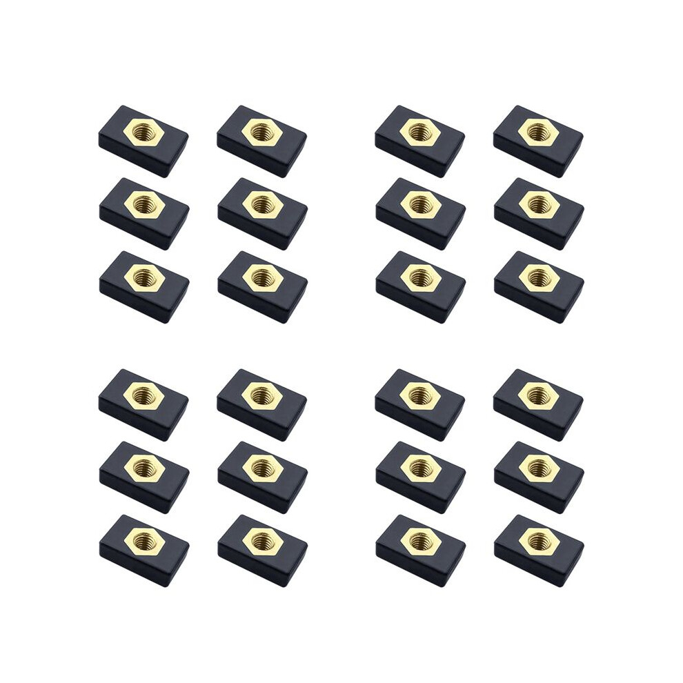 24Pcs M6 Copper Sliding Nut Side Mount Slide Track Rail Fishing Rod Pole Holder Mounting Base For Kayak Boat Canoe 6032999245968