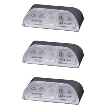 3X 4 LED Auto PIR Infrarouge Sans Fil Trou de Serrure de la Porte Capteur de Mouvement Lumiere Lampe