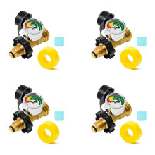 4Pack Propane Tank Gauge with POL Connection,for 5-100Lb Propane Tank, Stay Accurate At Different Temperatures